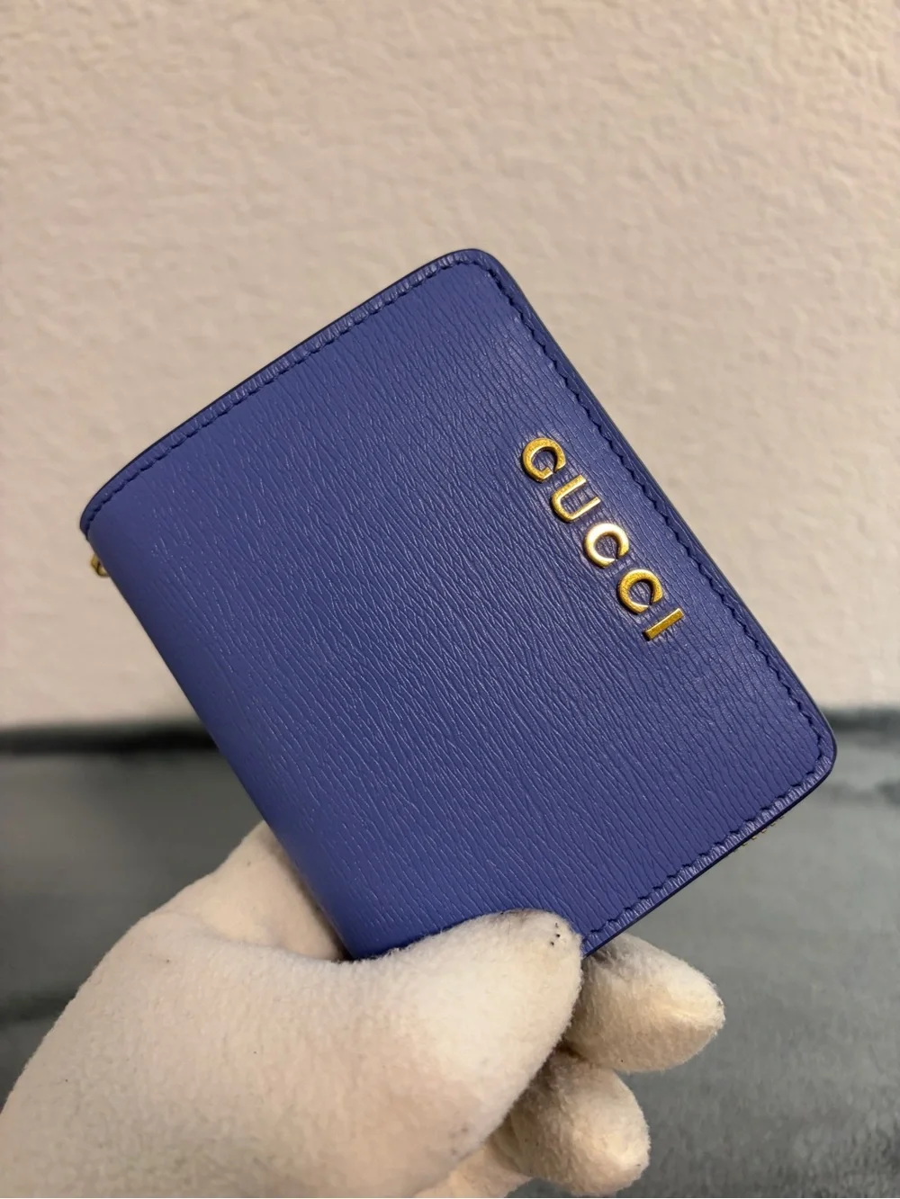 Brand New Gucci Script Mini Bifold Compact Wallet Bloom Lavendar - Picture 12 of 12